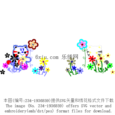 svg矢量绣花图下载