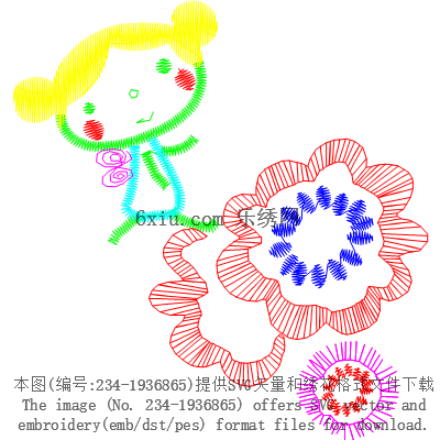 svg矢量绣花图下载