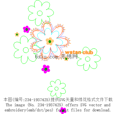svg矢量绣花图下载