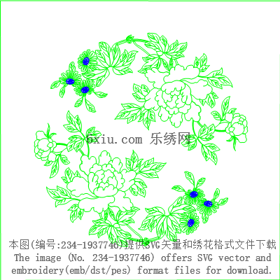 svg矢量绣花图下载