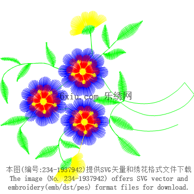 svg矢量绣花图下载