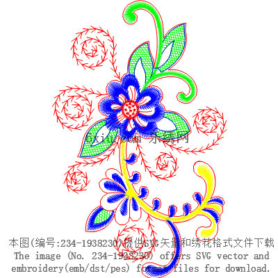 svg矢量绣花图下载