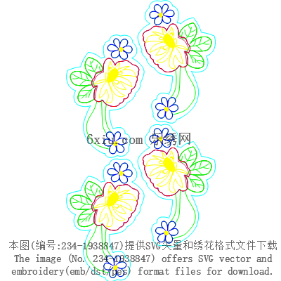 svg矢量绣花图下载