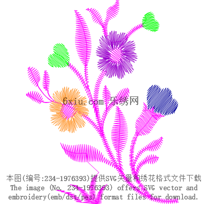 svg矢量绣花图下载