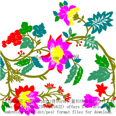 svg矢量绣花图下载