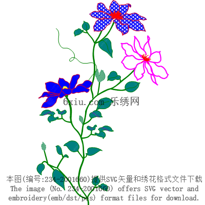 svg矢量绣花图下载