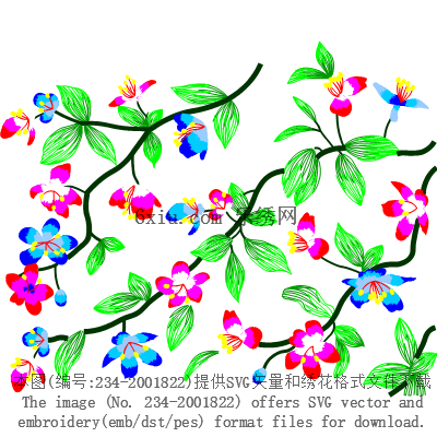 svg矢量绣花图下载