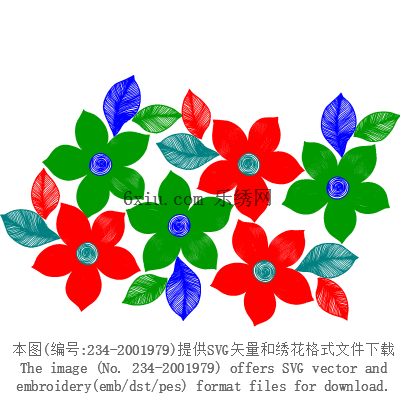 svg矢量绣花图下载