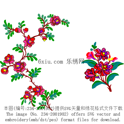 svg矢量绣花图下载
