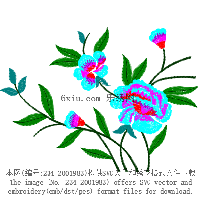 svg矢量绣花图下载