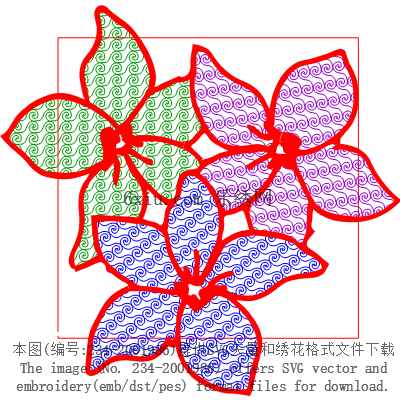 svg矢量绣花图下载