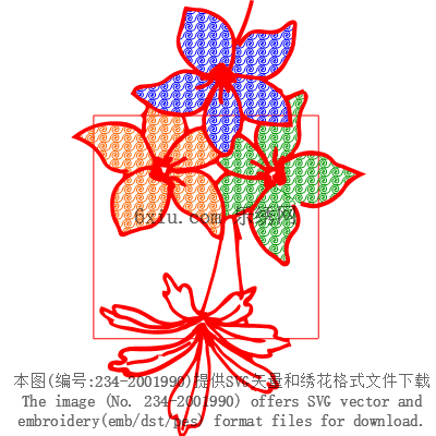 svg矢量绣花图下载
