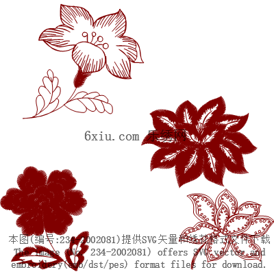 svg矢量绣花图下载