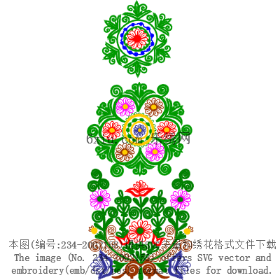 svg矢量绣花图下载