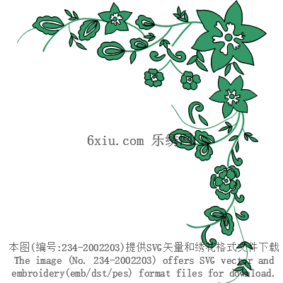 svg矢量绣花图下载