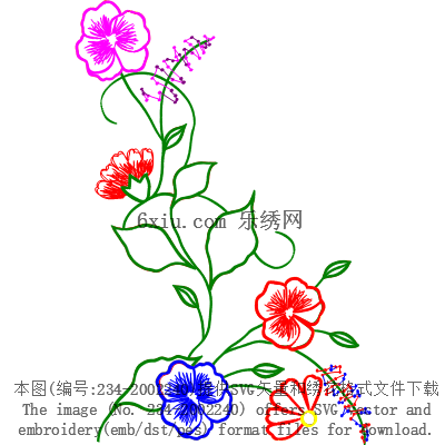 svg矢量绣花图下载