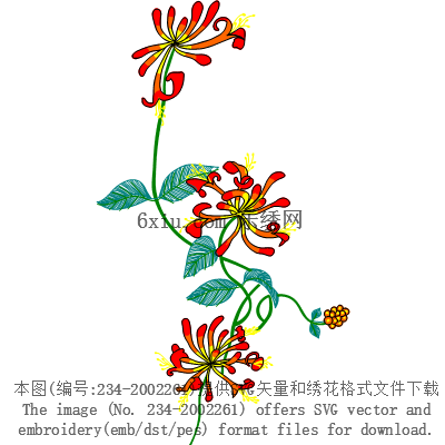 svg矢量绣花图下载