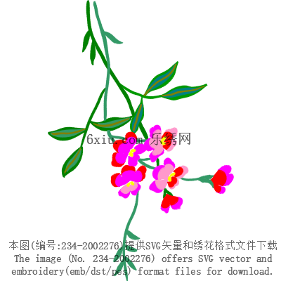 svg矢量绣花图下载