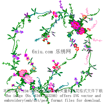 svg矢量绣花图下载
