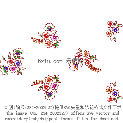 svg矢量绣花图下载