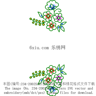 svg矢量绣花图下载