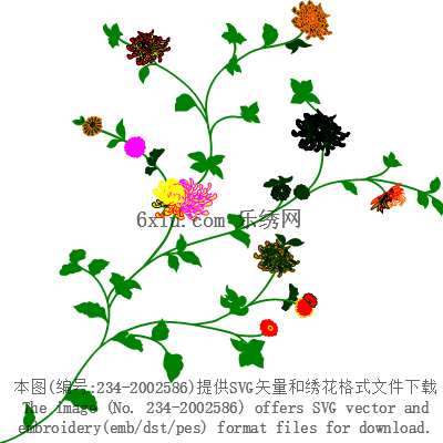 svg矢量绣花图下载