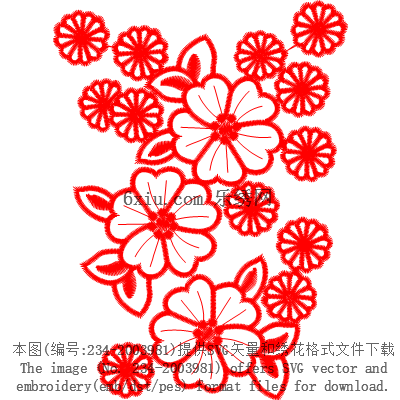 svg矢量绣花图下载