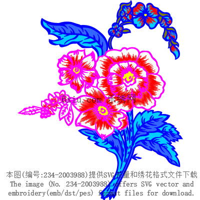svg矢量绣花图下载