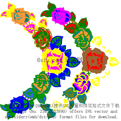 svg矢量绣花图下载