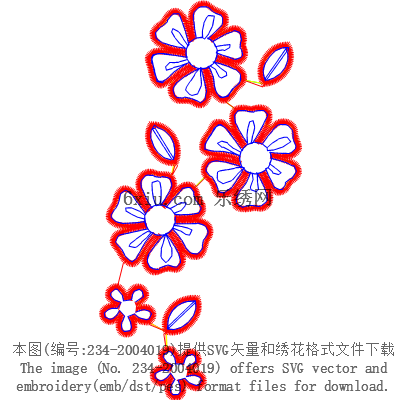 svg矢量绣花图下载