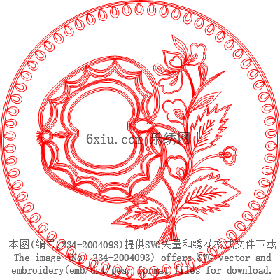 svg矢量绣花图下载