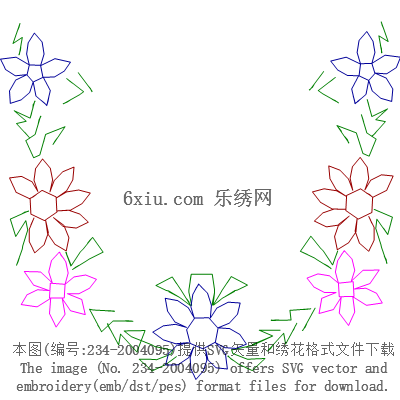 svg矢量绣花图下载