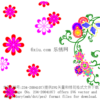 svg矢量绣花图下载