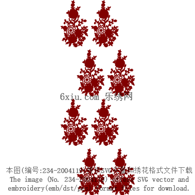 svg矢量绣花图下载
