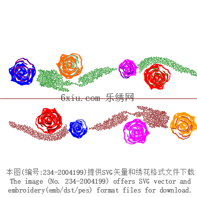 svg矢量绣花图下载