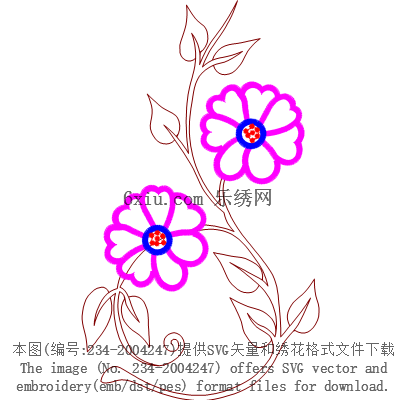 svg矢量绣花图下载