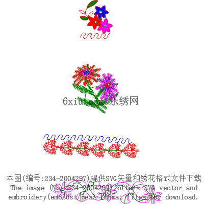 svg矢量绣花图下载