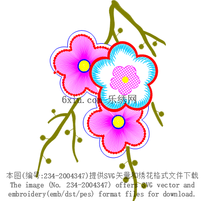 svg矢量绣花图下载