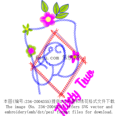 svg矢量绣花图下载