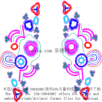 svg矢量绣花图下载