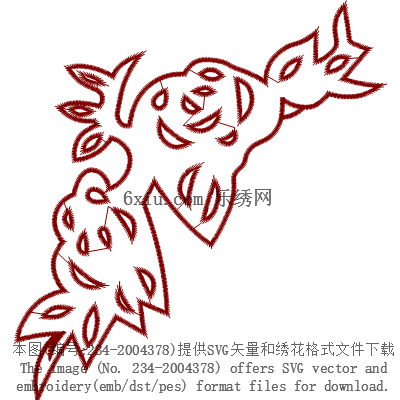 svg矢量绣花图下载