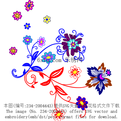 svg矢量绣花图下载