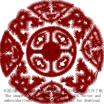 svg矢量绣花图下载