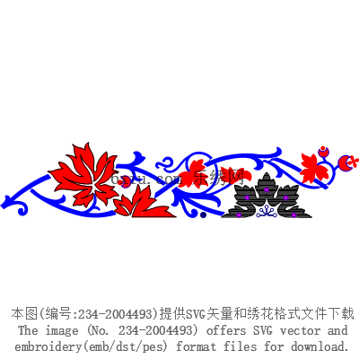svg矢量绣花图下载