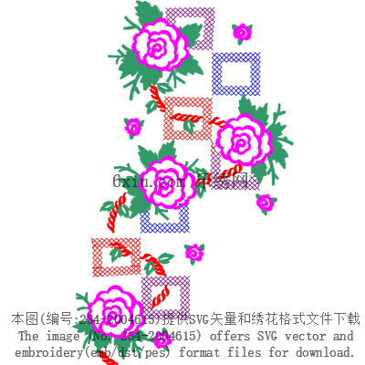 svg矢量绣花图下载