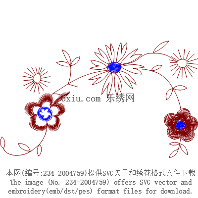 svg矢量绣花图下载