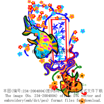 svg矢量绣花图下载