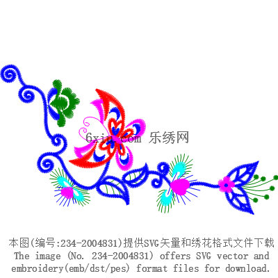 svg矢量绣花图下载