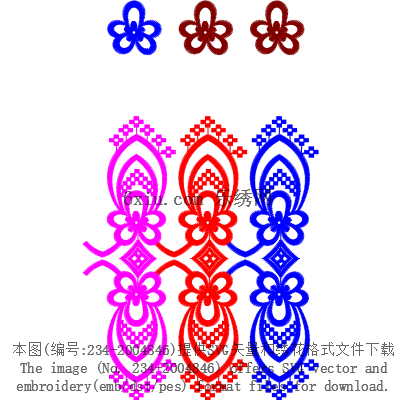 svg矢量绣花图下载