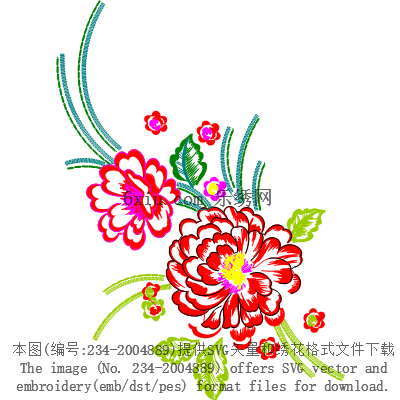 svg矢量绣花图下载